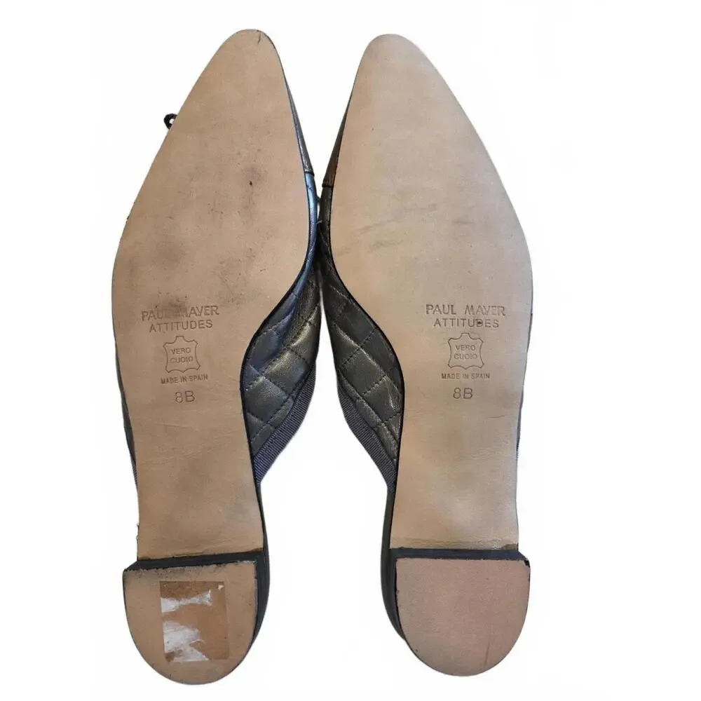 Paul Mayer Attitudes Quilted Slip-On Mule Shoe Size 8 NIB (New)‎